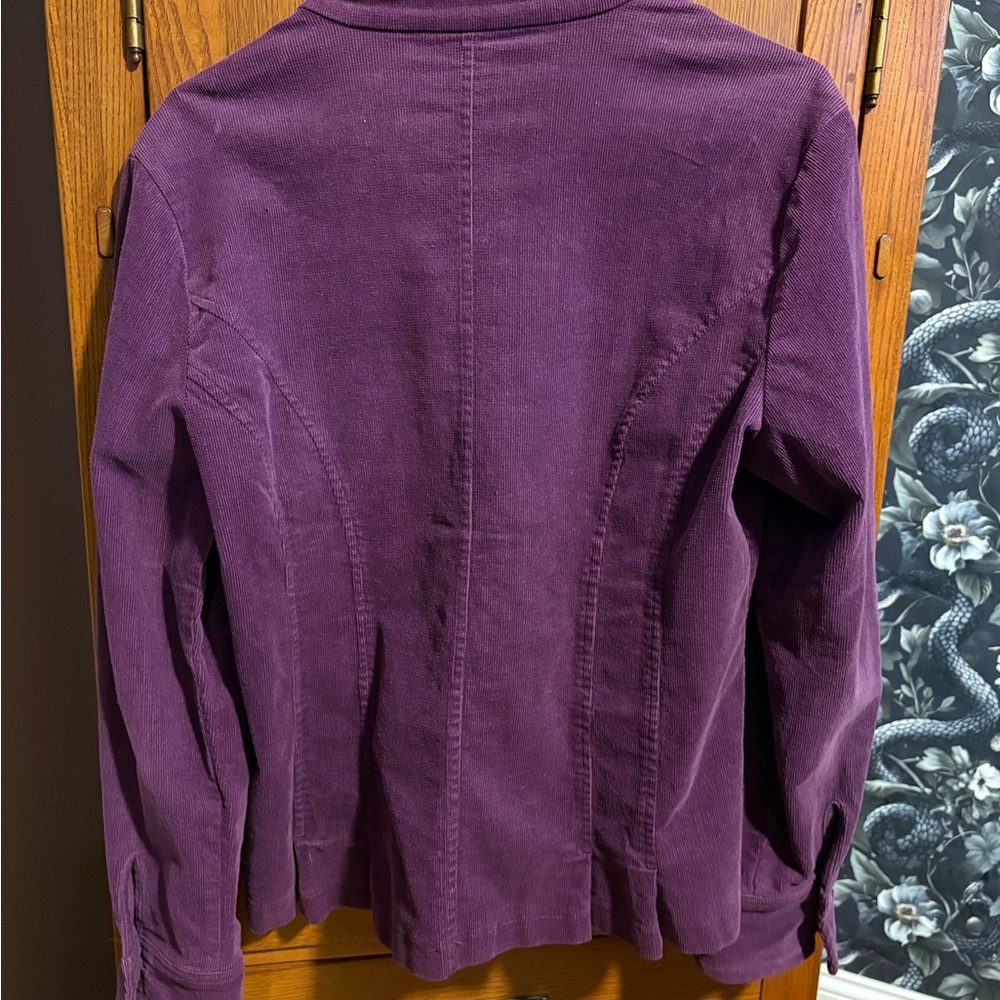 Purple Corduroy Button Down Jacket - image 2